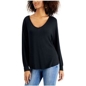 Willow Drive Printed Top Black S